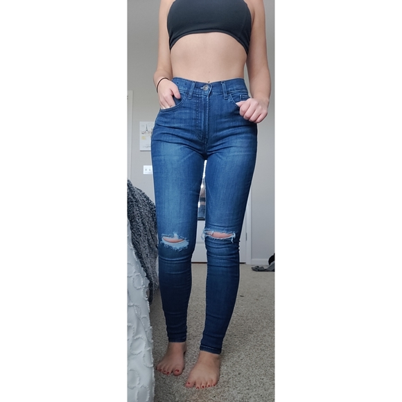 Skinny high rise denim from Express size 0 - Picture 3 of 6